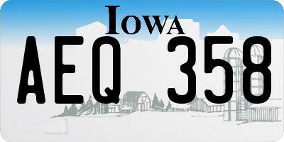 IA license plate AEQ358