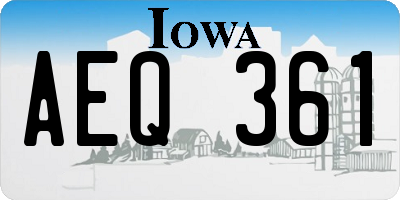 IA license plate AEQ361