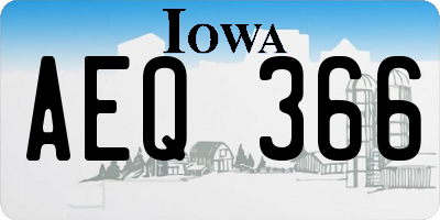 IA license plate AEQ366