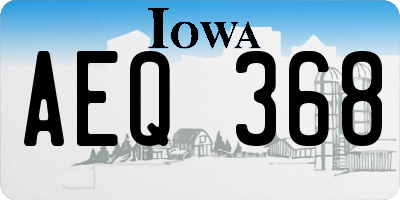 IA license plate AEQ368