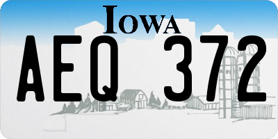 IA license plate AEQ372