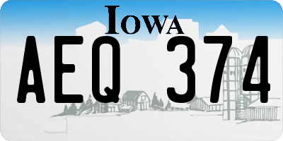 IA license plate AEQ374