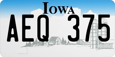 IA license plate AEQ375