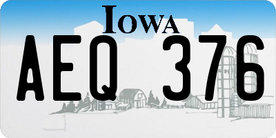 IA license plate AEQ376