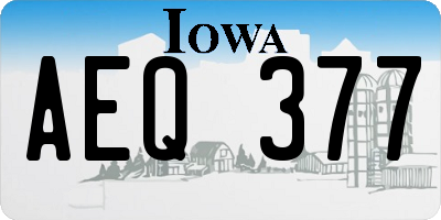 IA license plate AEQ377