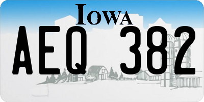 IA license plate AEQ382