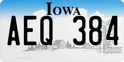 IA license plate AEQ384
