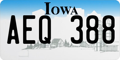 IA license plate AEQ388