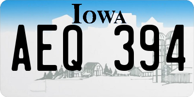 IA license plate AEQ394