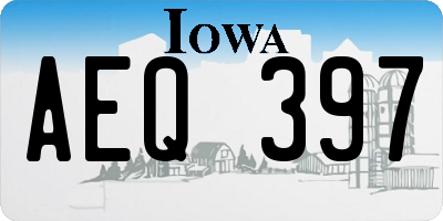 IA license plate AEQ397