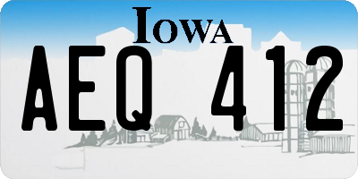 IA license plate AEQ412