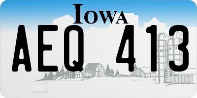 IA license plate AEQ413