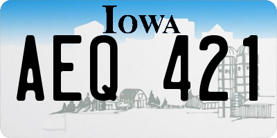 IA license plate AEQ421