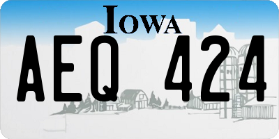 IA license plate AEQ424