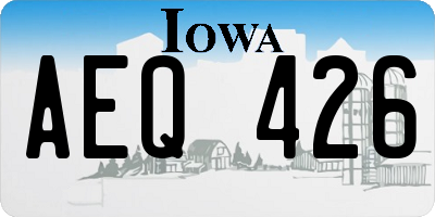 IA license plate AEQ426