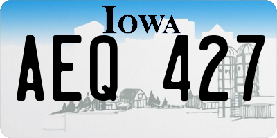 IA license plate AEQ427