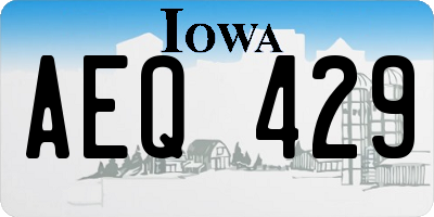 IA license plate AEQ429