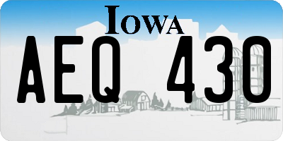 IA license plate AEQ430
