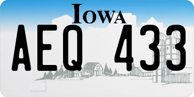 IA license plate AEQ433