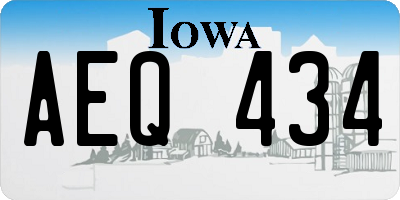 IA license plate AEQ434