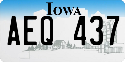 IA license plate AEQ437