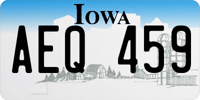 IA license plate AEQ459