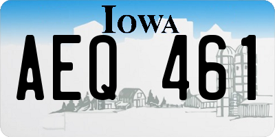 IA license plate AEQ461