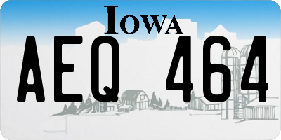 IA license plate AEQ464