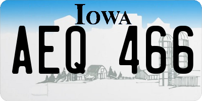 IA license plate AEQ466