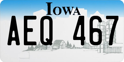 IA license plate AEQ467