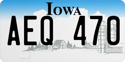IA license plate AEQ470
