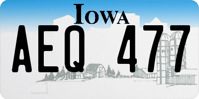 IA license plate AEQ477