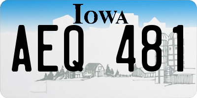 IA license plate AEQ481