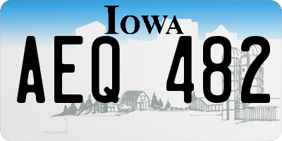 IA license plate AEQ482