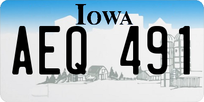 IA license plate AEQ491