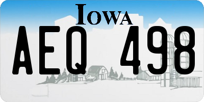 IA license plate AEQ498