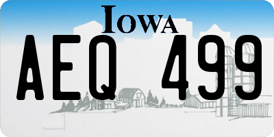 IA license plate AEQ499