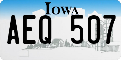 IA license plate AEQ507