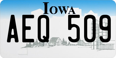 IA license plate AEQ509