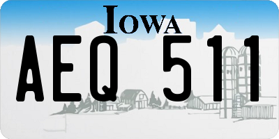 IA license plate AEQ511
