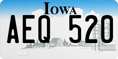 IA license plate AEQ520