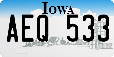 IA license plate AEQ533