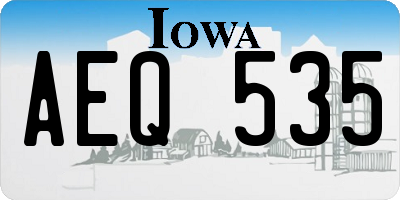 IA license plate AEQ535