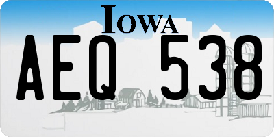 IA license plate AEQ538