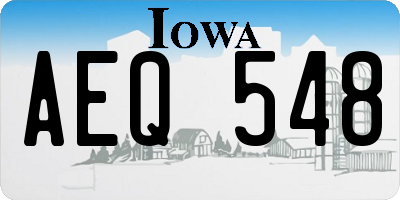 IA license plate AEQ548