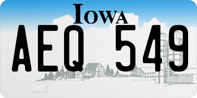 IA license plate AEQ549