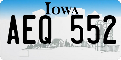 IA license plate AEQ552
