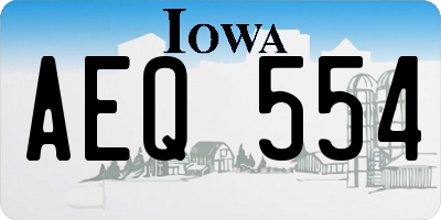 IA license plate AEQ554