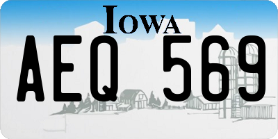 IA license plate AEQ569