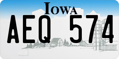 IA license plate AEQ574